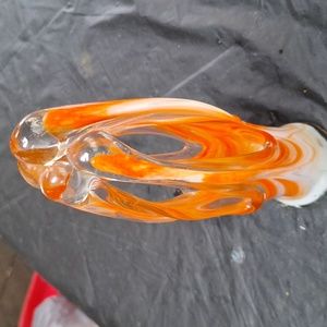 Vintage Creamsicle swirl glass